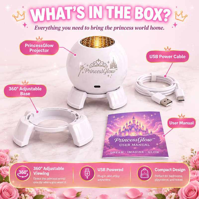 PrincessGlow pink branded box